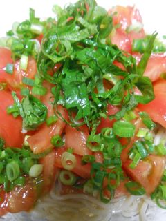 流水麺で冷やしトマトそば-レシピのメイン写真