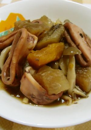 ★簡単！圧力鍋で＊イカと根菜の煮物＊♪-レシピのメイン写真