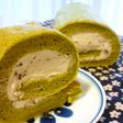 *小豆クリーム×抹茶シフォンロール*