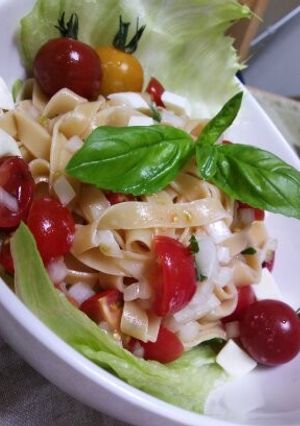 トマトとモッツァレラの冷たいパスタ❤-レシピのメイン写真