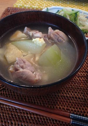 飲み干す美味しさ❤冬瓜と鳥肉の和風スープ-レシピのメイン写真