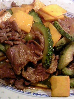 コリンキーとゴーヤーと牛肉の炒め-レシピのメイン写真