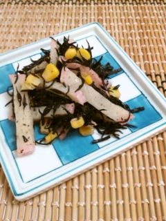 ひじきと蒲鉾とコーンのバター炒め-レシピのメイン写真