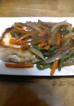 豆腐ステーキの甘酢野菜あんかけ-レシピのメイン写真