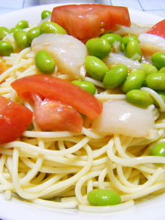 ほたて貝柱と枝豆の冷製パスタ-レシピのメイン写真