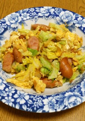 ウインナーと卵の野菜炒め-レシピのメイン写真