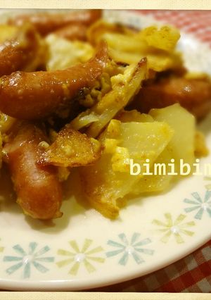 ◍じゃが卵ウィンナー◍チーズカレー風味◍-レシピのメイン写真
