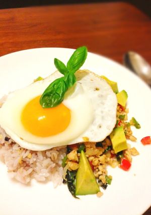 *ひとりカフェ*豆腐deガパオライス-レシピのメイン写真