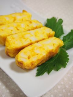 お弁当に✿冷めてもふわふわはんぺん卵焼き-レシピのメイン写真