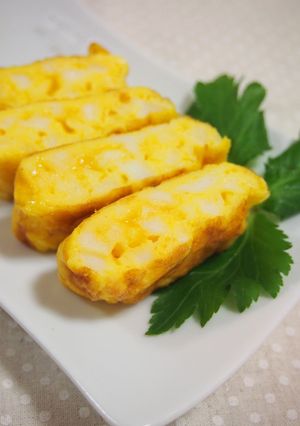 お弁当に✿冷めてもふわふわはんぺん卵焼き-レシピのメイン写真
