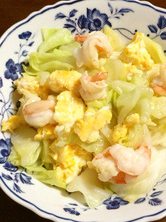 海老と卵とキャベツ炒め-レシピのメイン写真