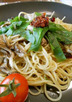 健康野菜、丘わかめのスタミナパスタ-レシピのメイン写真