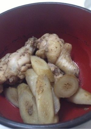 手羽元とごぼうの簡単煮-レシピのメイン写真