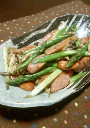簡単おつまみ♪　～アスパラウインナー～-レシピのメイン写真