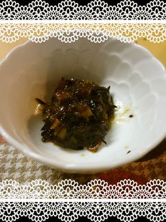 梅ジュースの梅で佃煮(市販の海苔佃煮で)-レシピのメイン写真