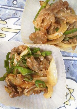 お弁当の肉炒めに野菜もね-レシピのメイン写真