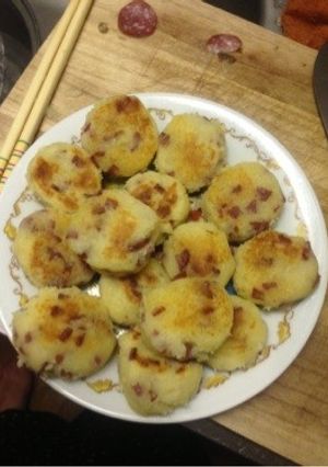 簡単じゃがいもとサラミのお焼風-レシピのメイン写真