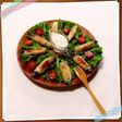 夏野菜の肉巻きクリームチーズソース添え