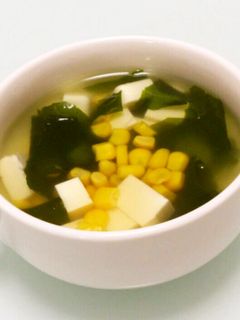 ワカメとコーンの中華スープ-レシピのメイン写真