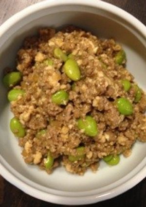 枝豆入り豆腐肉味噌そぼろ❁-レシピのメイン写真