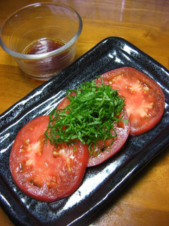 胡麻風味♡青しそドレッシングでトマト-レシピのメイン写真