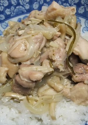 鶏肉でさっぱり塩味の丼-レシピのメイン写真
