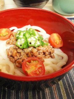 *納豆オクラ入り*冷やしうどん*-レシピのメイン写真
