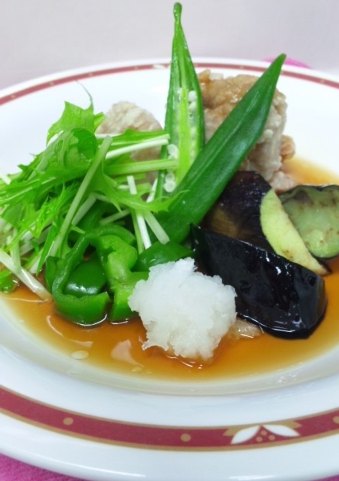 鶏と夏野菜の揚げ出し-レシピのメイン写真