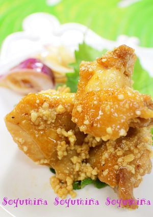 鶏もも肉ソテーღナッツ&大蒜バター醤油焼-レシピのメイン写真