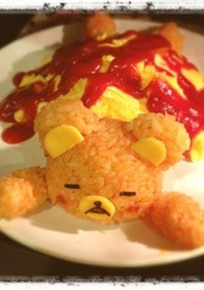 リラックマとオムライス Rlakkuma omelet ミニチュア料理 stop moton