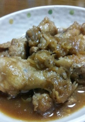 炊飯器で作る(^^)手羽元と玉ねぎの旨煮-レシピのメイン写真