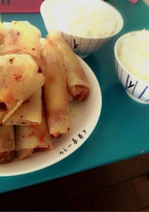 カレー残りで春巻き♩-レシピのメイン写真
