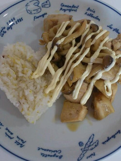 鶏肉とレンコンきのこの照りマヨ丼-レシピのメイン写真