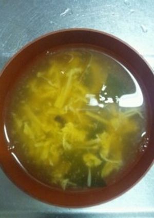 7月４日晩飯　【卵スープ・おにぎり】-レシピのメイン写真