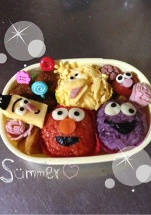 キャラ弁☆セサミストリート弁当-レシピのメイン写真
