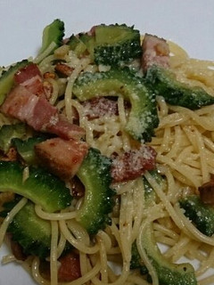 ゴーヤとベーコンのパスタ-レシピのメイン写真