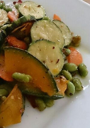 ズッキーニと彩り野菜のガーリックソテー♪-レシピのメイン写真