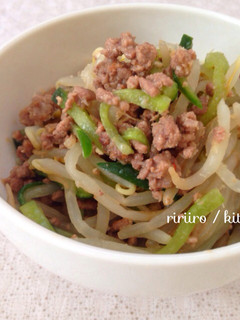 もやしときゅうりの肉味噌サラダ!-レシピのメイン写真