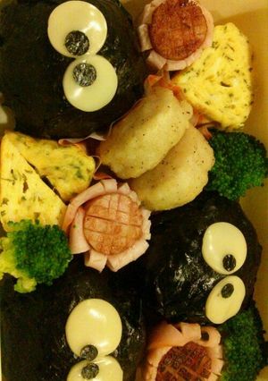 まっくろくろすけ弁当-レシピのメイン写真