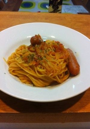 トマト入りスパゲッティナポリタン-レシピのメイン写真
