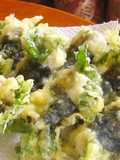 穴子の海苔シソ巻き天