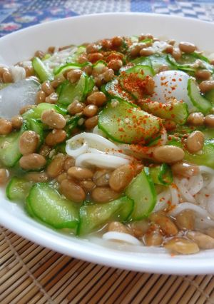 ◎納豆きゅうりの冷や汁風そうめん◎-レシピのメイン写真