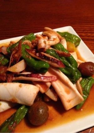 イカと夏野菜のXO醬炒め-レシピのメイン写真