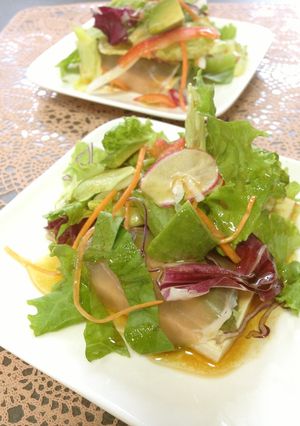豆腐とアボカドの生ハム巻き❀サラダ仕立て-レシピのメイン写真