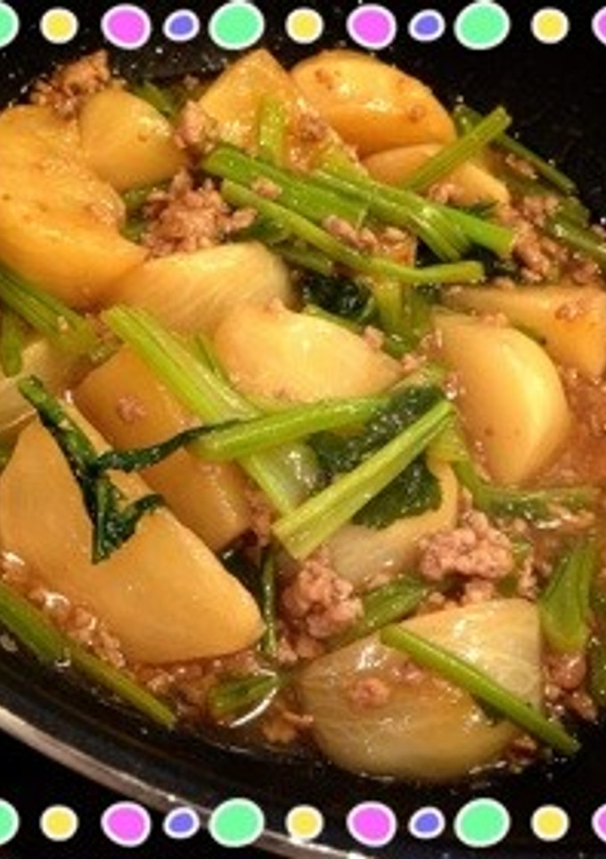 ★かぶと挽肉の煮物★-レシピのメイン写真