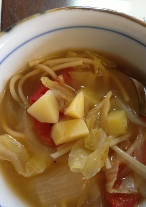 ダイエットに！簡単美味な野菜スープパスタ-レシピのメイン写真