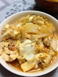 豆腐キムチの卵とじ-レシピのメイン写真