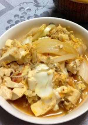 豆腐キムチの卵とじ-レシピのメイン写真
