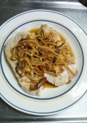 ７月６日晩飯【カジキキノコソースがけ】-レシピのメイン写真