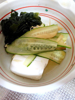 豆腐とワカメの生姜酢のもの-レシピのメイン写真